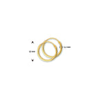 Ohrringe 1,1 mm quadratisch 14K Gelbgold