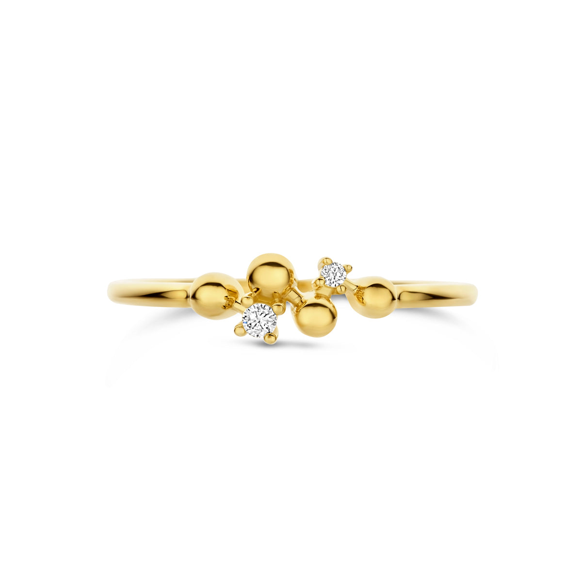 ring diamant 0.03ct h p 14K geelgoud