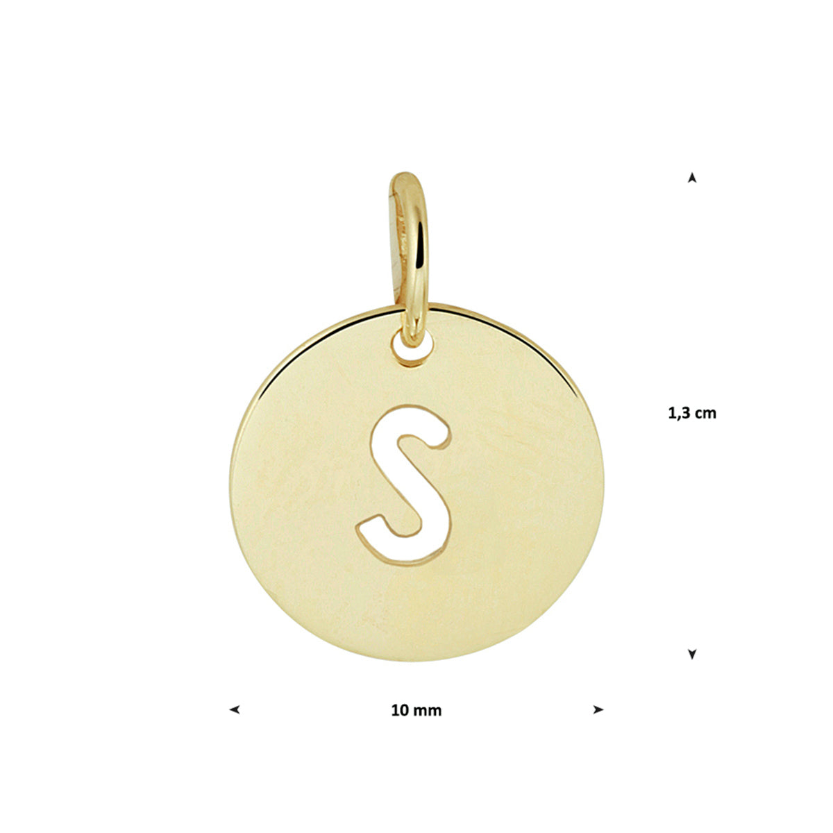 Anhänger Buchstabe 13 mm 14K Gelbgold
