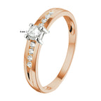 Ring Zirkonia 14K Bicolor Gold Roségold/Weißgold