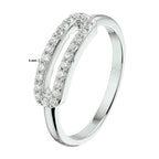 Ring Zirkonia Silber rhodiniert