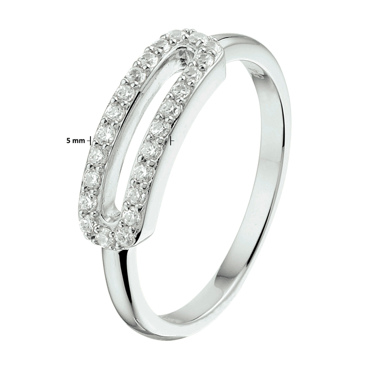 Ring Zirkonia Silber rhodiniert