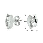 Ohrstecker Zirkonia Silber rhodiniert