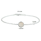 Armband Perlmutt 17 + 2 cm Silber rhodiniert