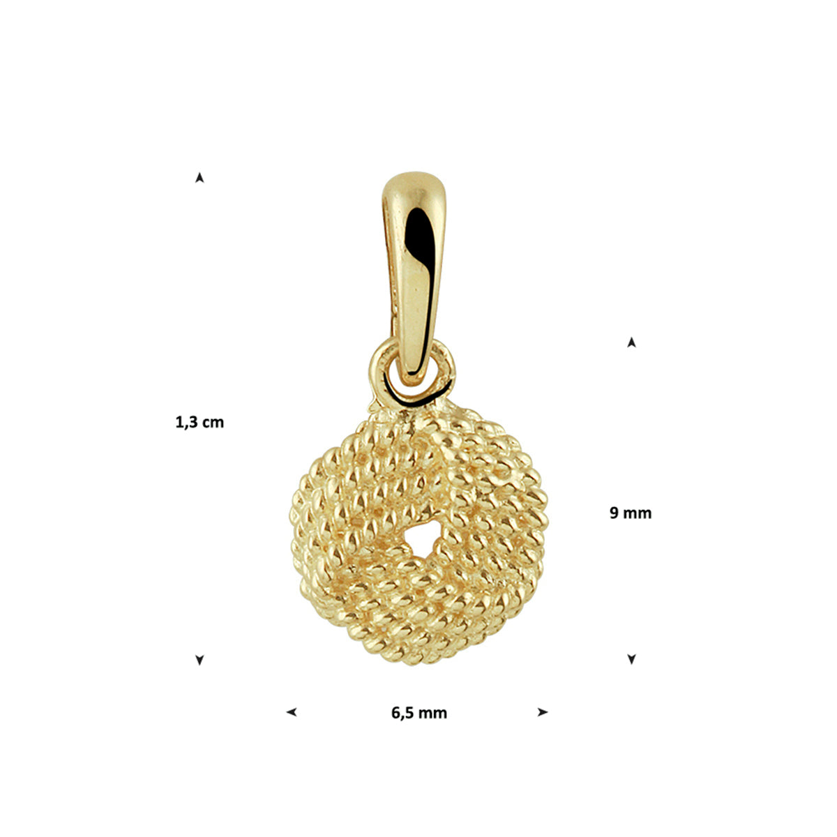 hanger knoop 14K geelgoud