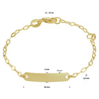 Gravur Armbandplatte 4,0 mm 11 - 13 cm 14K Gelbgold