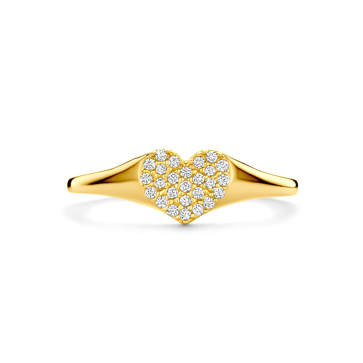 Ring Herz Zirkonia 14K Gelbgold
