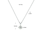 Halskette Zirkonia 41 + 4 cm Silber rhodiniert
