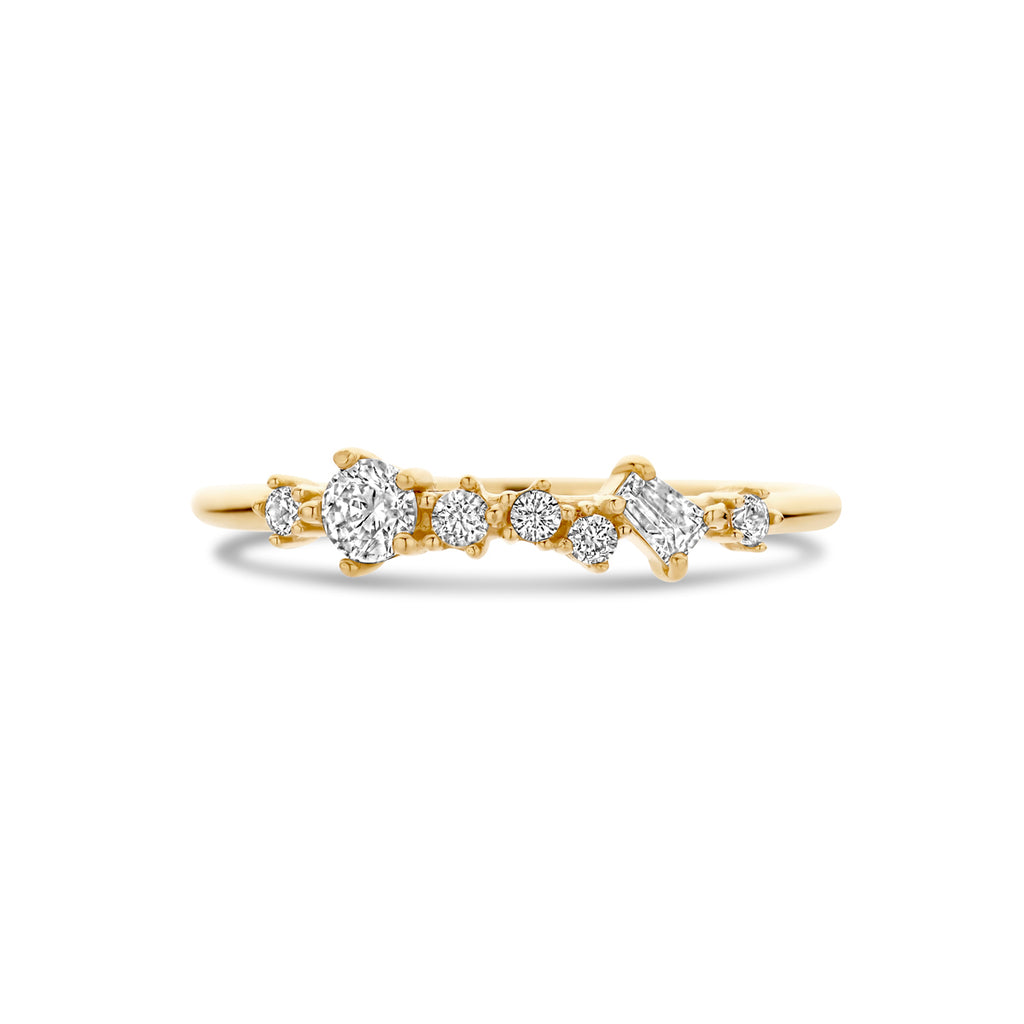 ring zirkonia 14K geelgoud