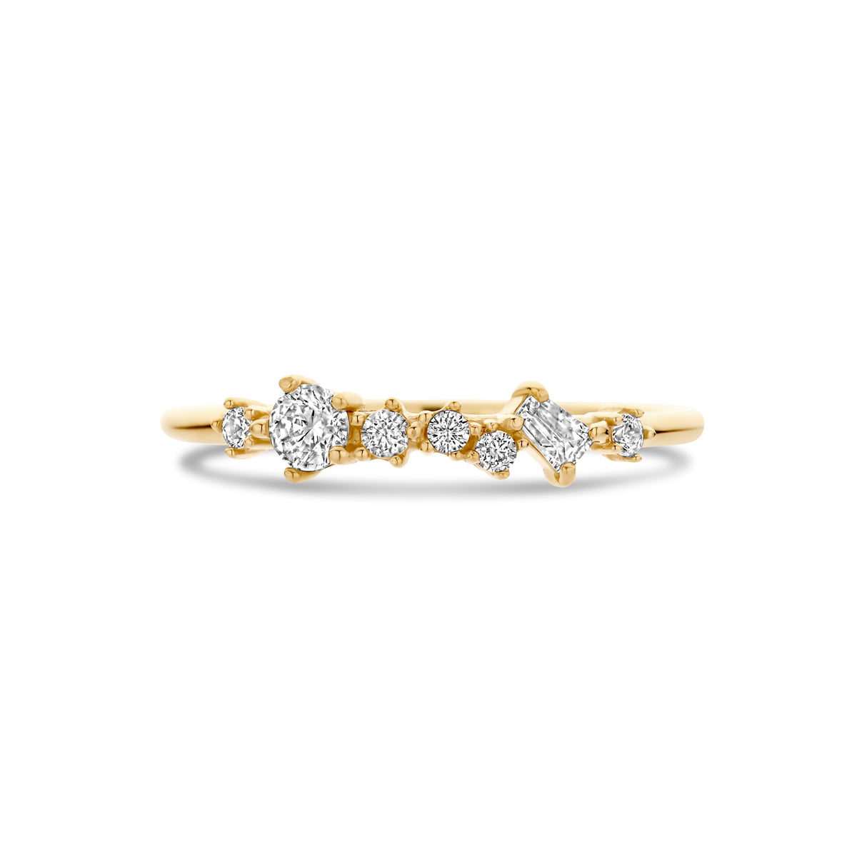 ring zirkonia 14K geelgoud