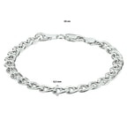 Armband Anker 6,5 mm 19 cm Silber rhodiniert