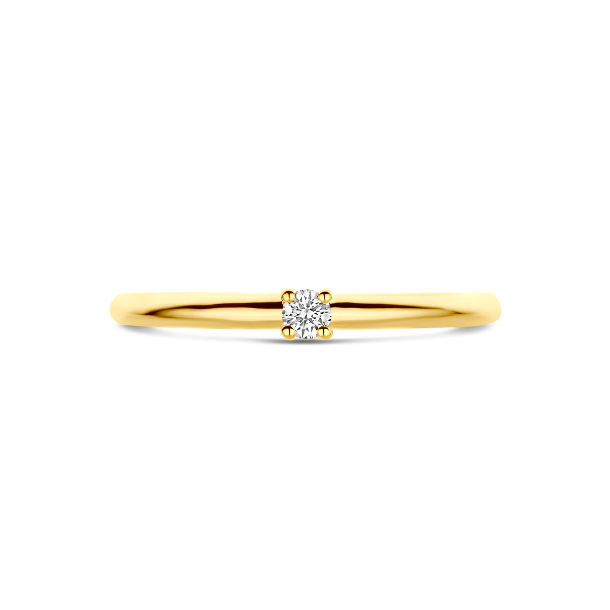 ring diamant 0.05ct h si 14K geelgoud