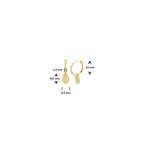 Ohrringe oval 14K Gelbgold