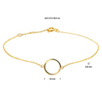 armband rondje 16,5 - 17,5 - 18,5 cm 14K geelgoud