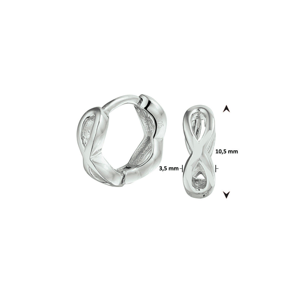 Ohrhänger Infinity Silber rhodiniert