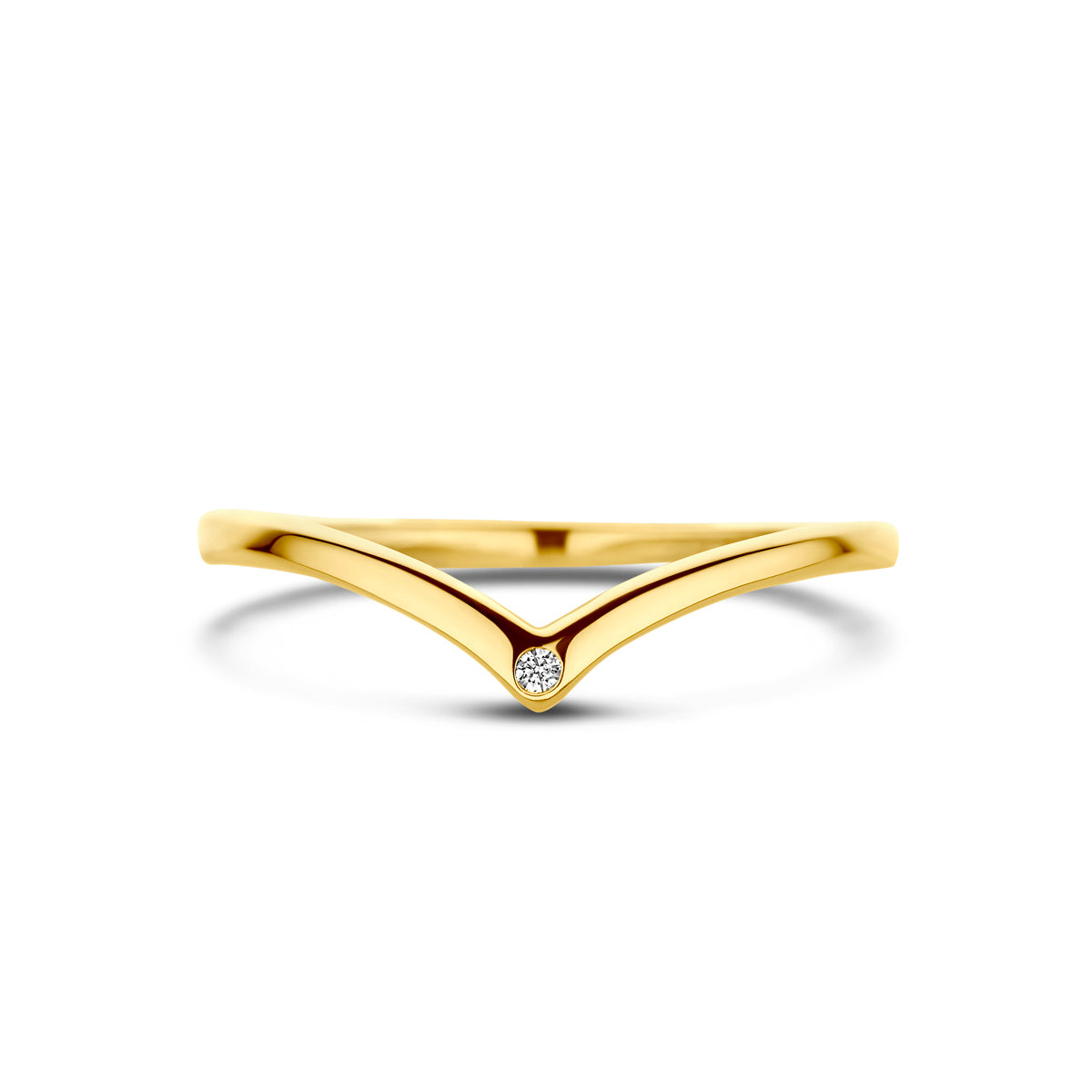 Ring Zirkonia 14K Gelbgold