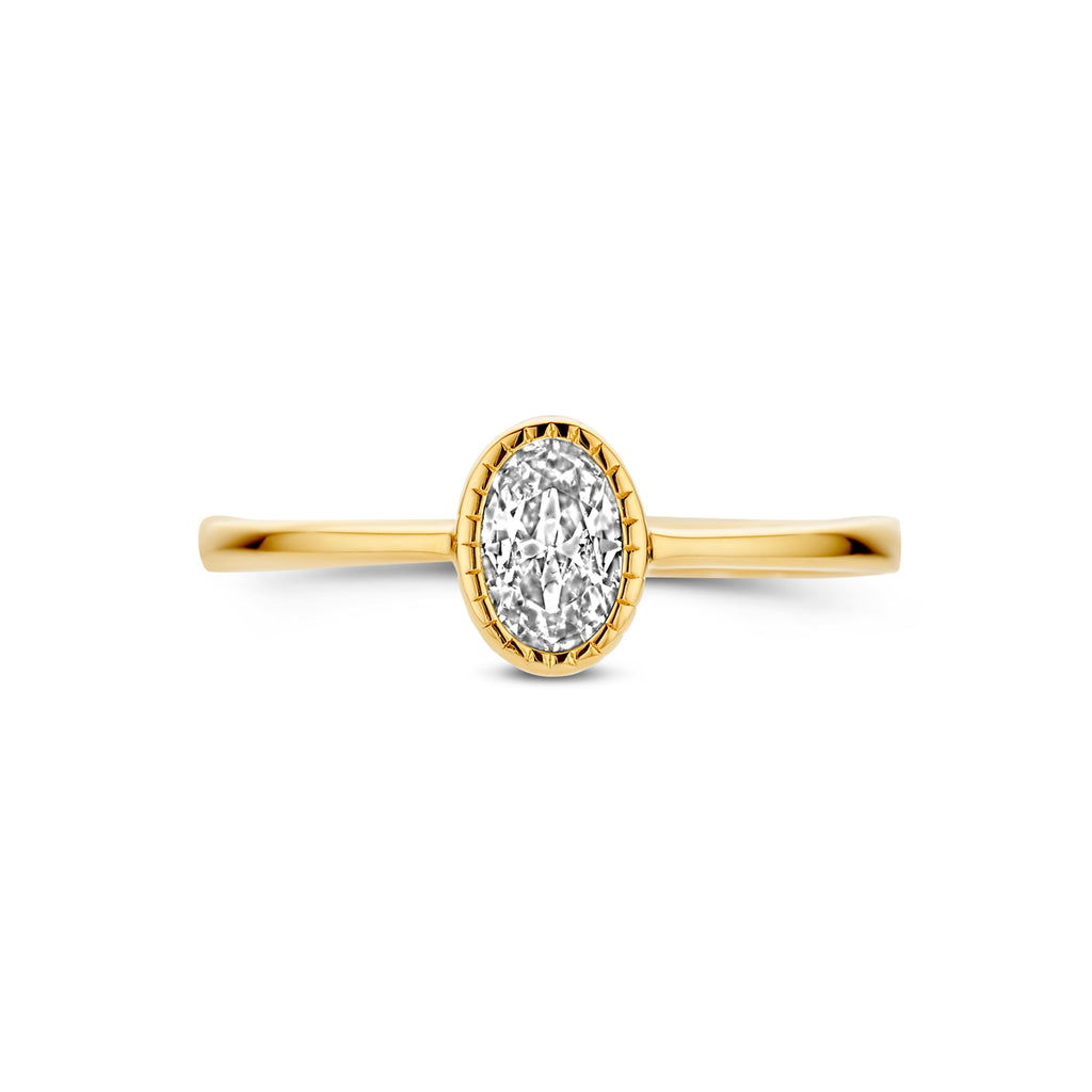 Ring Zirkonia 14K Gelbgold