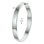 bangle scharnier massief 8 mm zilver gerhodineerd