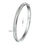 Armreif Scharnier Zirkonia 5,5 x 58,5 mm Silber rhodiniert