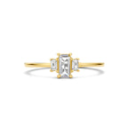 ring trilogie zirkonia 14K geelgoud