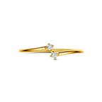 ring diamant 0.05ct h si 14K geelgoud