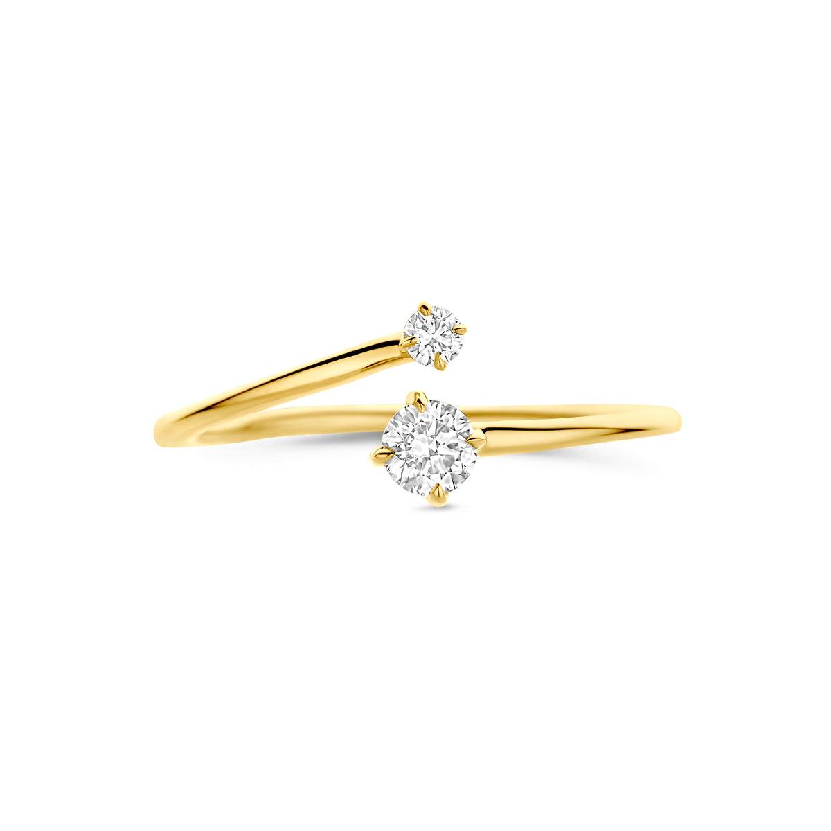 Ring Laborgezüchteter Diamant 0,20ct H SI 14K Gelbgold