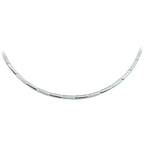 Halskette poliert/matt 3,5 mm Silber rhodiniert