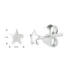 Ohrstecker Stern silber weiß