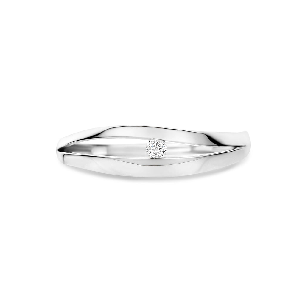 ring lab grown diamant 0.04ct f vs zilver gerhodineerd