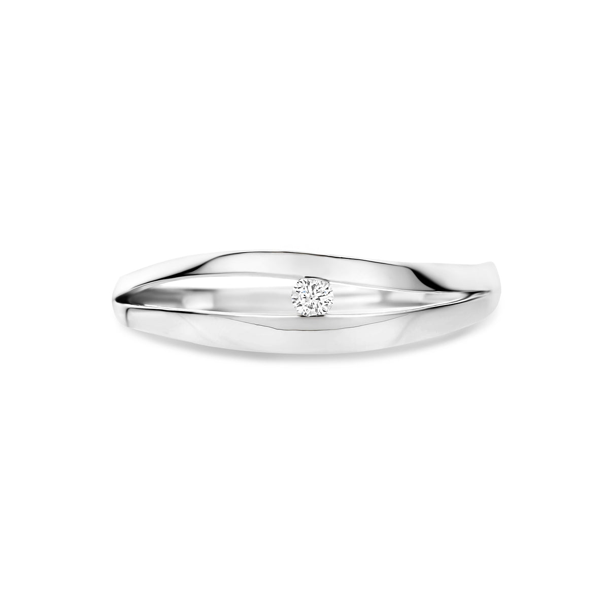 ring lab grown diamant 0.04ct f vs zilver gerhodineerd