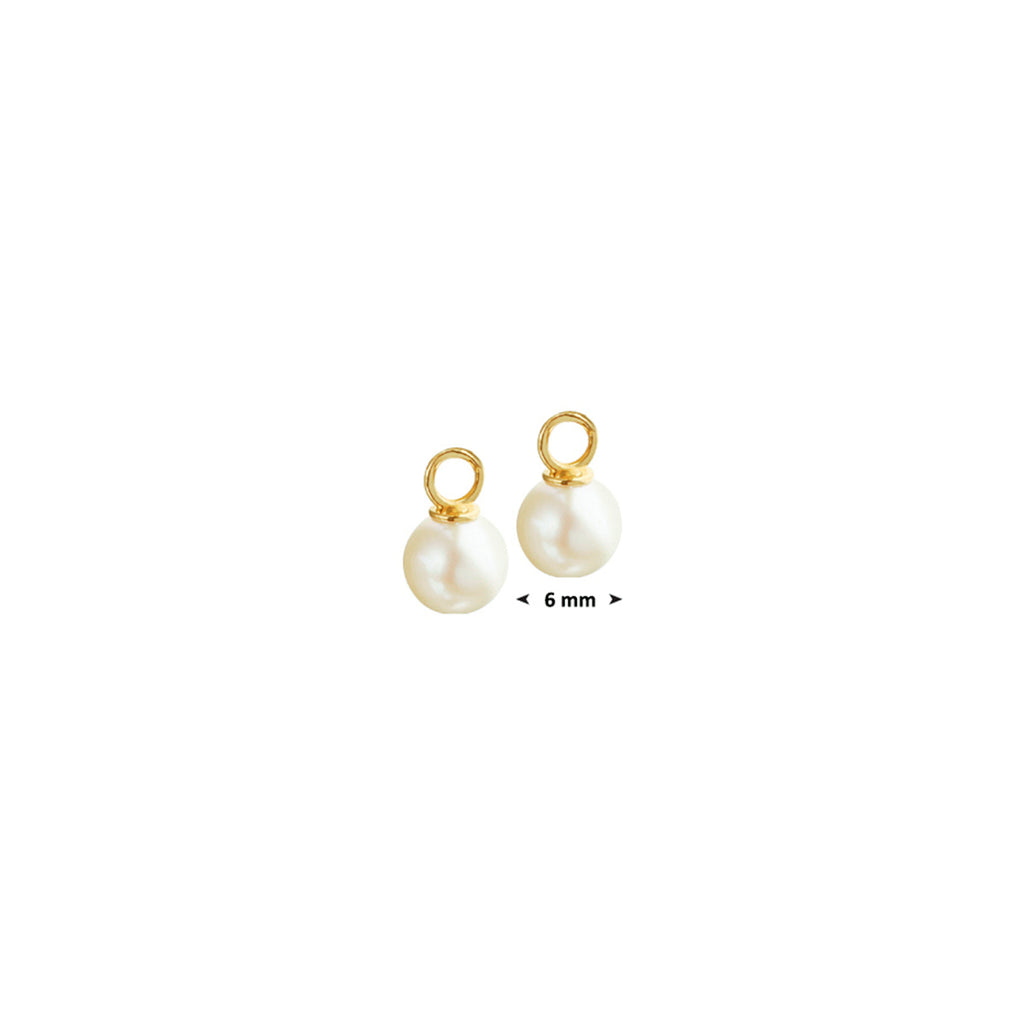 Ohrring-Anhänger Perle 14K Gelbgold