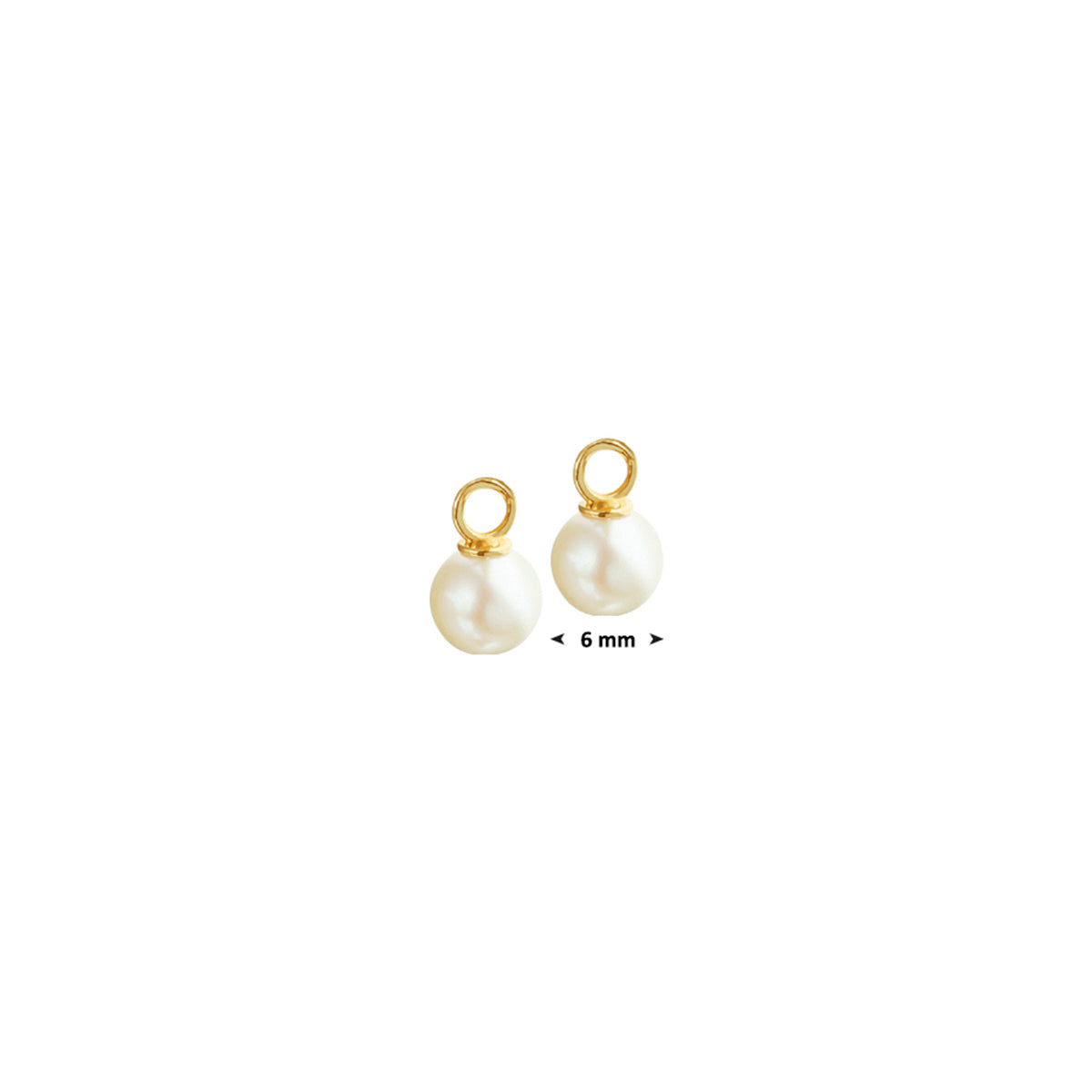 Ohrring-Anhänger Perle 14K Gelbgold