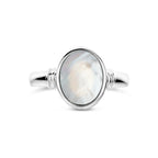Ring Perlmutt Silber rhodiniert