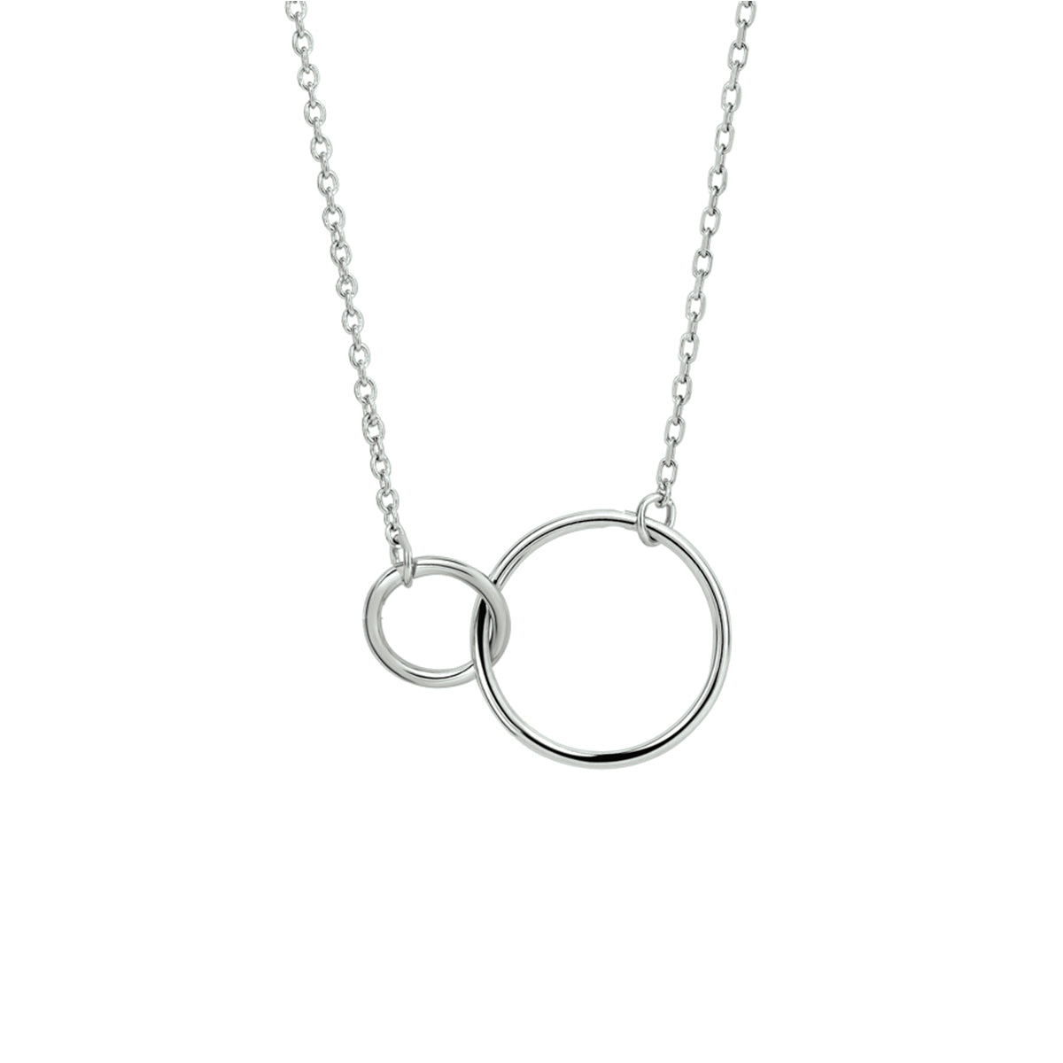 Halskette Kreise 1,2 mm 41 + 4 cm Silber rhodiniert