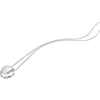 Halskette Zirkonia Poly/matt 41 + 4 cm Silber rhodiniert
