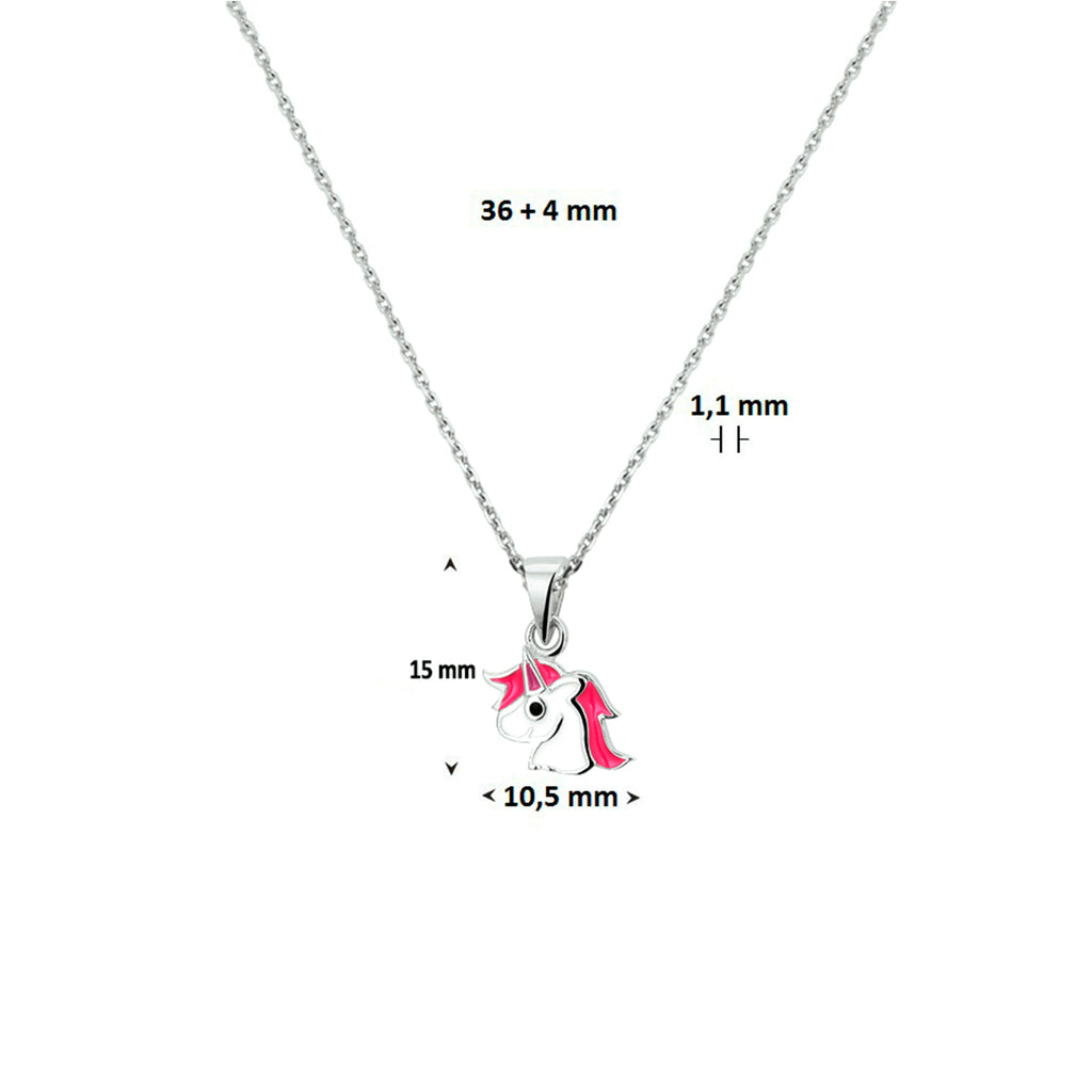 Einhornkette 1,1 mm 36 + 4 cm Silber rhodiniert