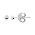 Ohrstecker rund Silber rhodiniert