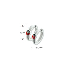 klapoorringen lieveheersbeestje zilver wit
