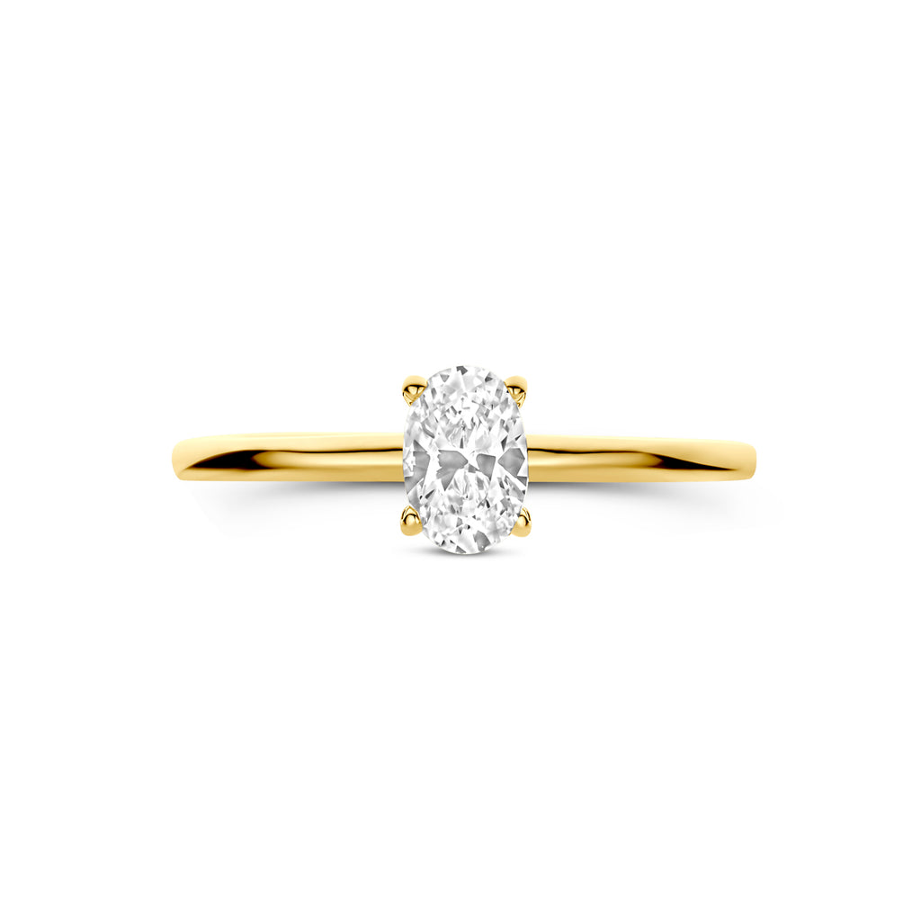 ring zirkonia 14K geelgoud