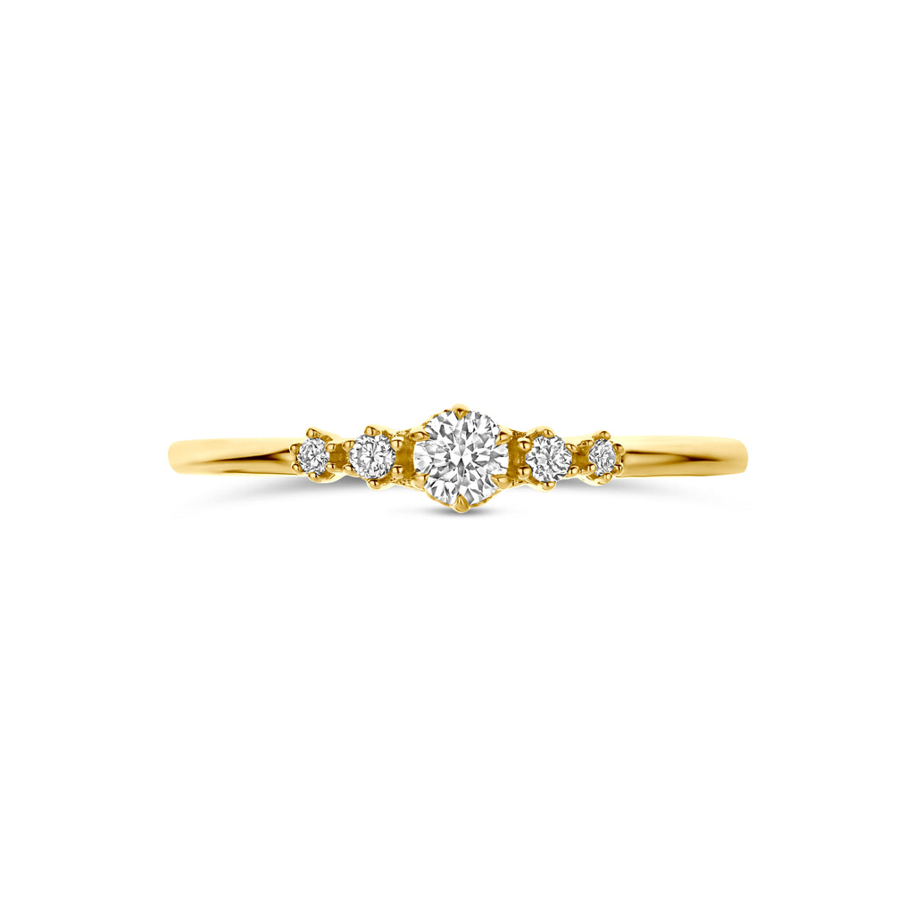 ring lab grown diamant 0.20ct f vs 14K geelgoud