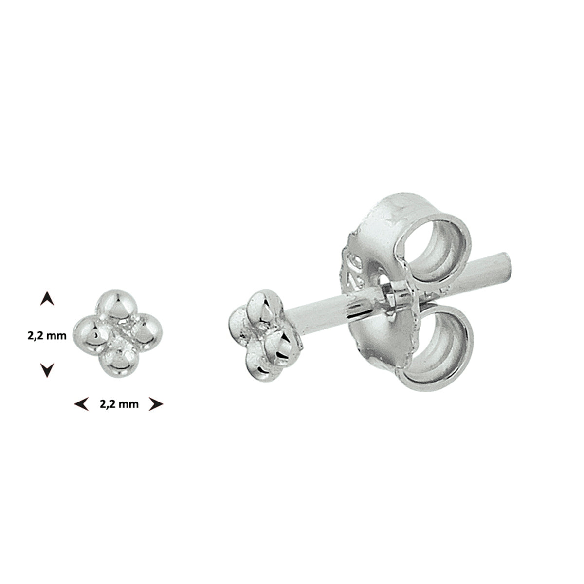 Ohrstecker Silber rhodiniert