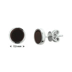 Ohrstecker Onyx Silber rhodiniert