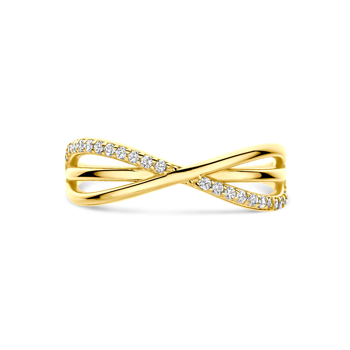 ring zirkonia 14K geelgoud