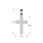 Anhänger Kreuz Silber rhodiniert