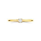 Ring Laborgezüchteter Diamant 0,10 Karat H SI 14K Gelbgold