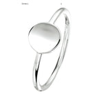 Ring rund Silber rhodiniert
