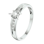 ring zirkonia 14K witgoud