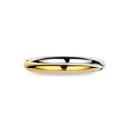 ring 14K bicolor goud geel/wit