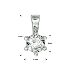 hanger zirkonia zilver gerhodineerd