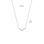 Halskette v 40 + 4 cm Silber rhodiniert